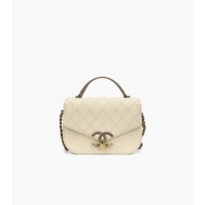 CHANEL Ivory Flap Seasonal Bag A-A15848